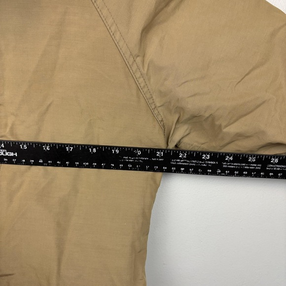 Vintage Woolrich Woman Jacket Womens Medium Tan Plaid Lined Hooded Parka 90s - Picture 6 of 9